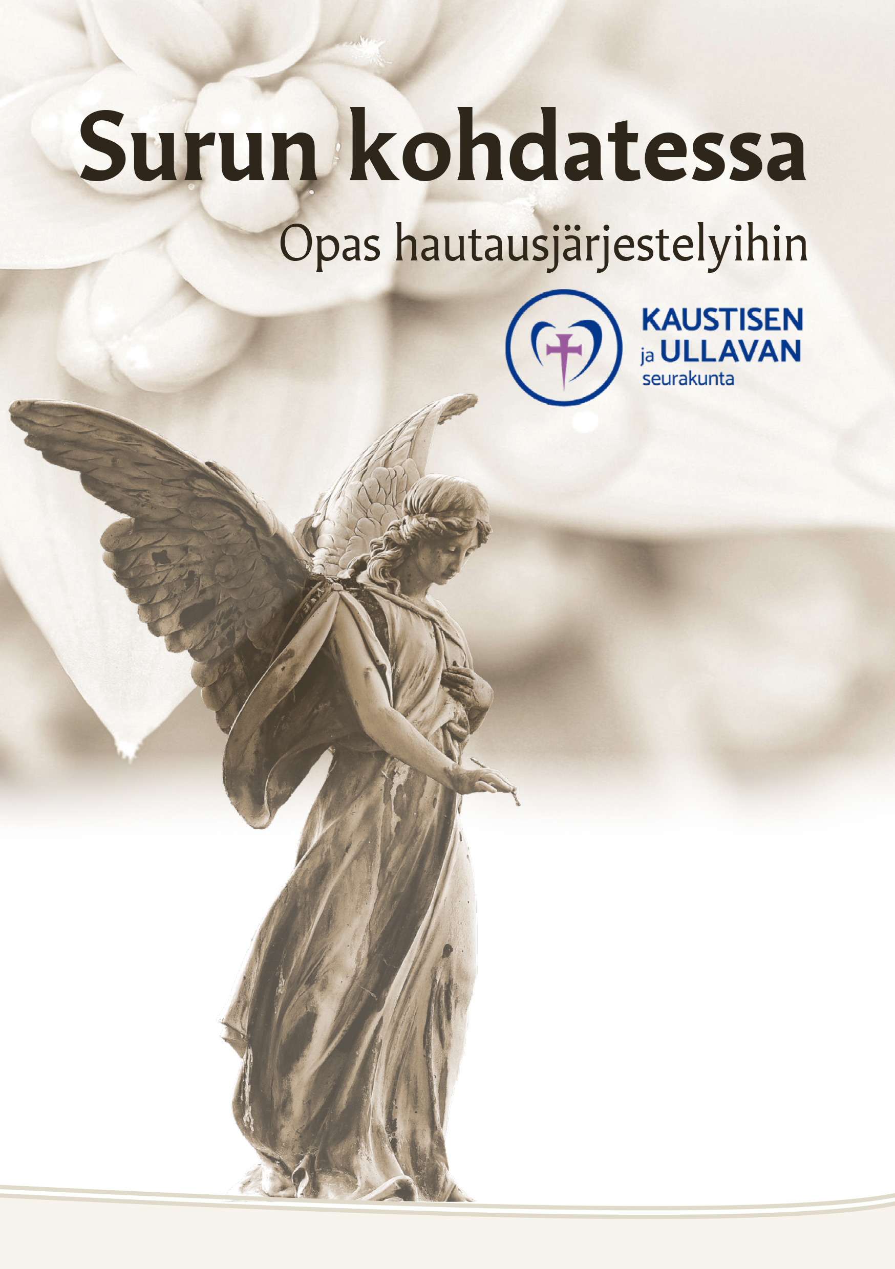 Opas hautajaisjärjestelyihin -vihkon kansi.